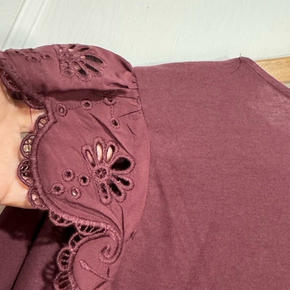 Tiny Long-Sleeve Crescent Ruffled Lace Top - Picture 10 of 10